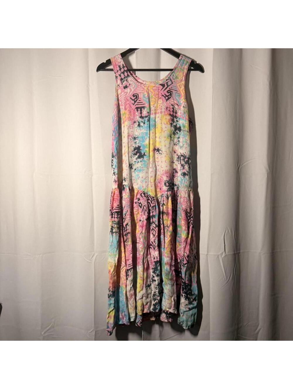 Vintage 90s Colorful Print Dress
